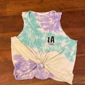 Tie-dye crop top Victoria’s Secret workout top size small